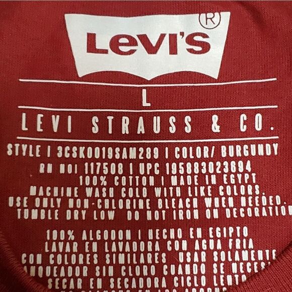 🔹️NWT Levi's Maroon Mountain Screen Print Tshirt Men's XLarge - Picture 5 of 6
